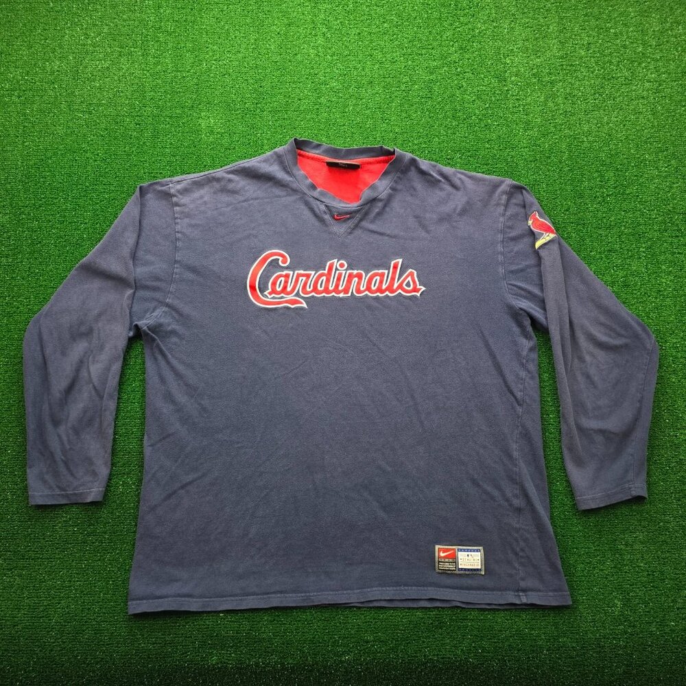 St Louis Cardinals Sweatshirt Mens XL Blue Nike Team Long Sleeve MLB Baseball